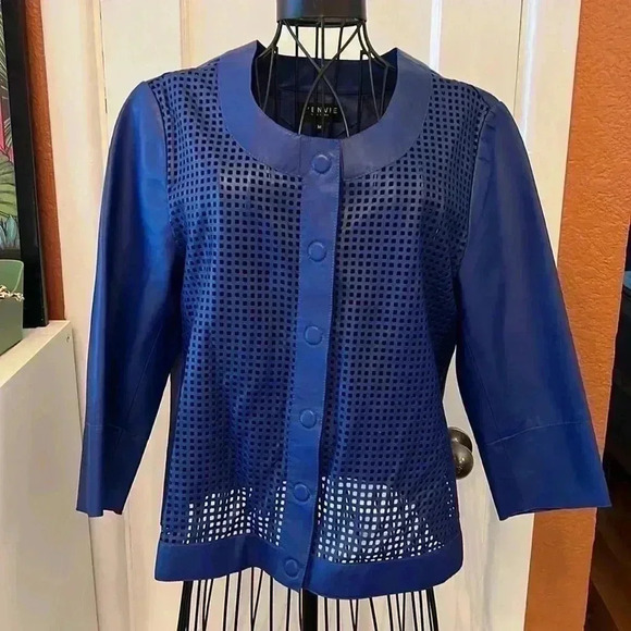 J ENVIE 100% Lamb Leather Jacket-Sz M - Picture 1 of 8